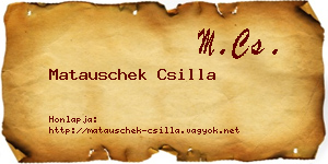 Matauschek Csilla névjegykártya